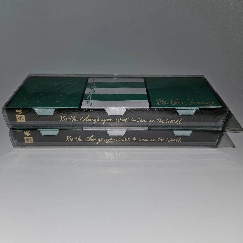 NEW 2 Be The Change You Want To See Note Pads (3 Designs) Me To We Green
